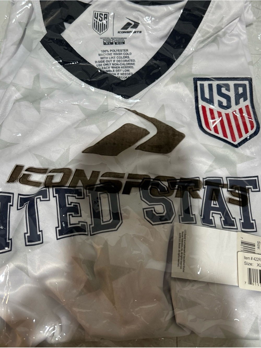 USA Men's White Athletic Jersey